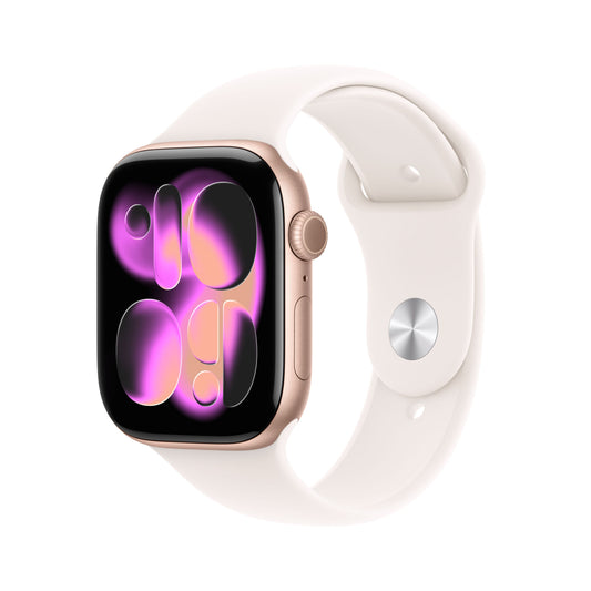 Apple Watch_Series_11_46mm_GPS_Rose_Gold_Aluminum_Sport_Band_Light_Blush_PDP_Image_Position_1__ja-JP