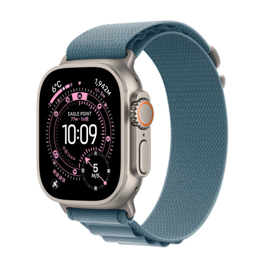 Apple Watch_Ultra_3_49mm_LTE_Natural_Titanium_Alpine_Loop_Light_Blue_PDP_Image_Position_1__ja-JP