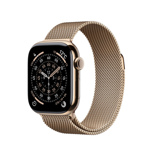 Apple Watch_Series_11_42mm_LTE_Gold_Titanium_Milanese_Loop_Gold_PDP_Image_Position_1__ja-JP