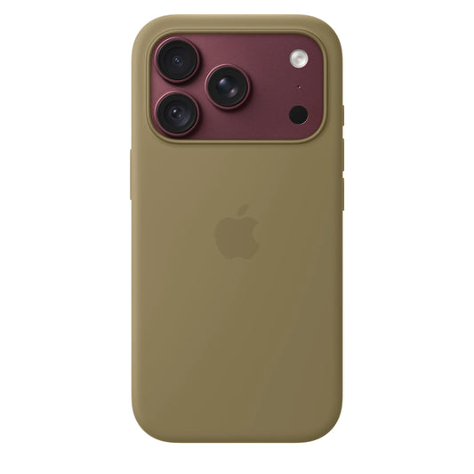 iPhone 18 Pro 256GB バーガンディ_MagSafe対応iPhone 18 Proシリコーンケース オリーブ_ケースセット