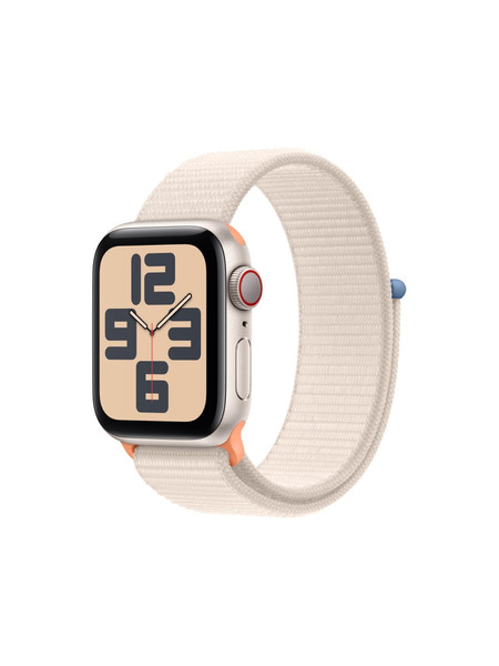 Apple Watch SE 第2世代（GPS + Cellularモデル）- アルミニウムケースとスポーツループ - カーボンニュートラル 詳細画像 スターライト 1