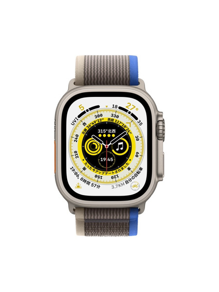 Apple Watch Ultra（GPS + Cellularモデル）- チタニウムケースとトレイルループ 詳細画像 ブルー/グレイ 2