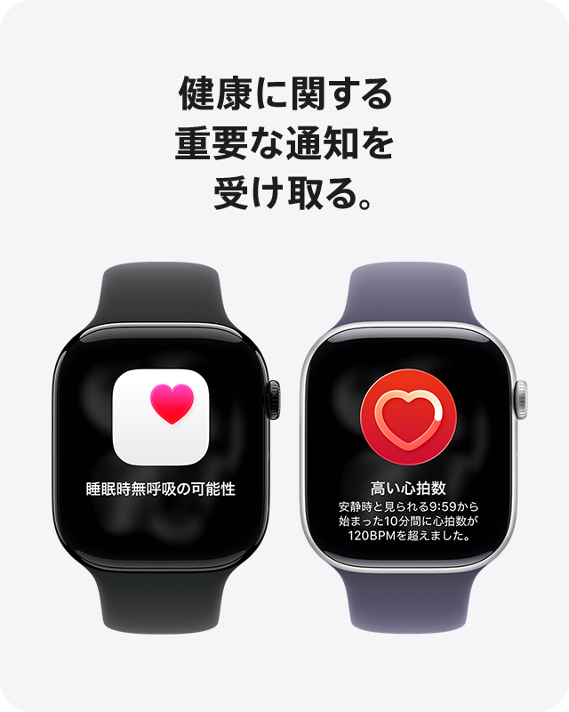  健康に関する重要な通知を受け取る。