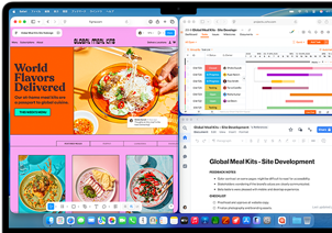 複数のアプリが開いた状態のMacBook Air