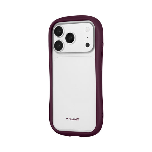 iPhone 18 Pro 耐傷・耐衝撃ハイブリッドケース 「ViAMO freely S」 ダークチェリー