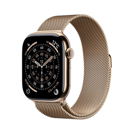 Apple Watch_Series_11_46mm_LTE_Gold_Titanium_Milanese_Loop_Gold_PDP_Image_Position_1__ja-JP