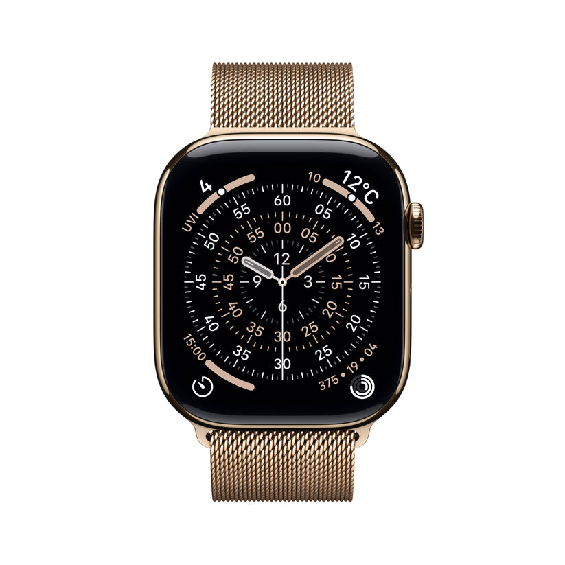Apple Watch_Series_11_46mm_LTE_Gold_Titanium_Milanese_Loop_Gold_PDP_Image_Position_2__ja-JP