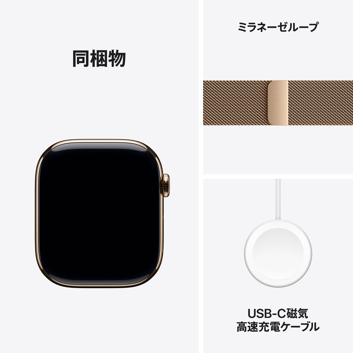 Apple Watch_Series_11_46mm_LTE_Gold_Titanium_Milanese_Loop_Gold_PDP_Image_Position_8__ja-JP