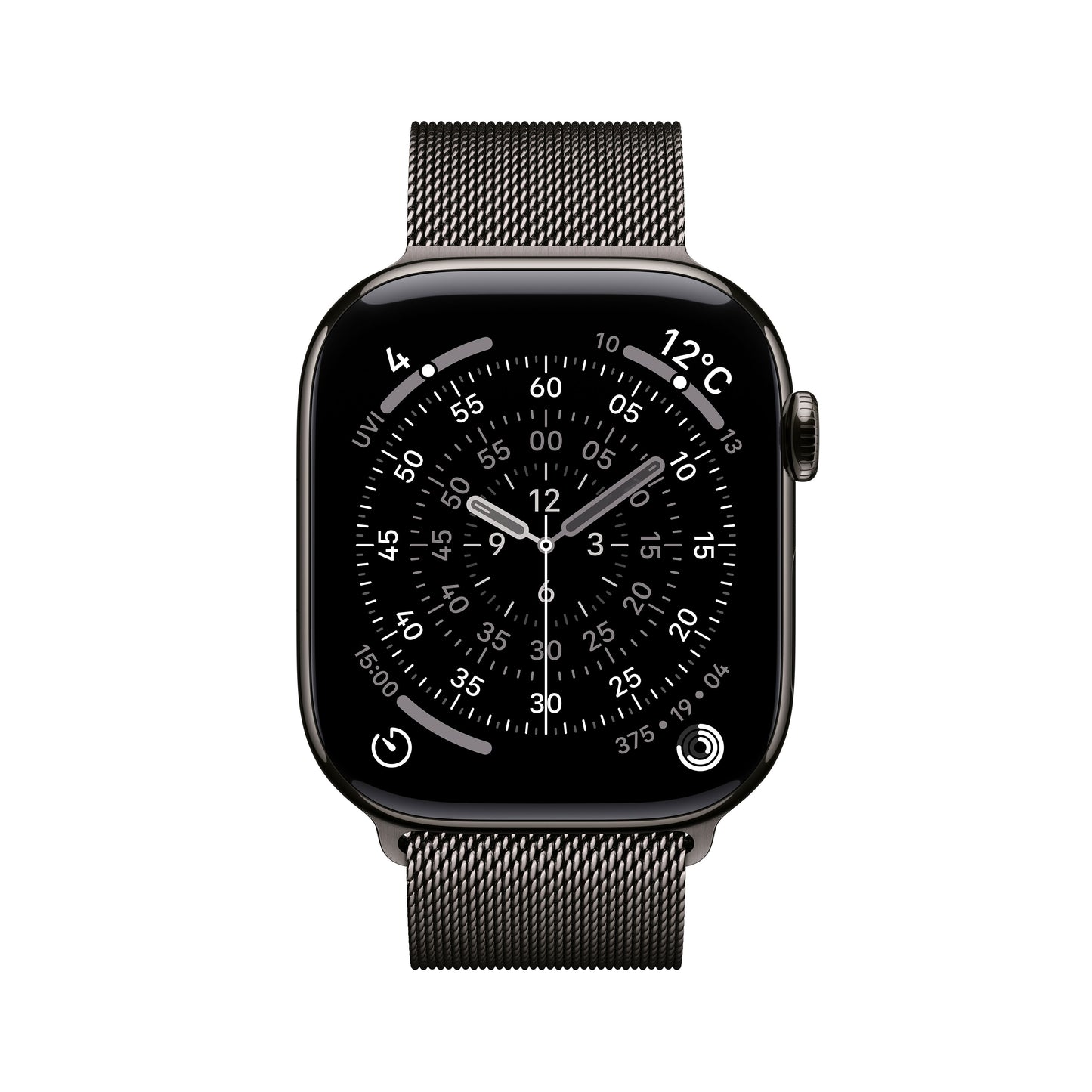 Apple Watch_Series_11_46mm_LTE_Slate_Titanium_Milanese_Loop_Slate_PDP_Image_Position_2__ja-JP