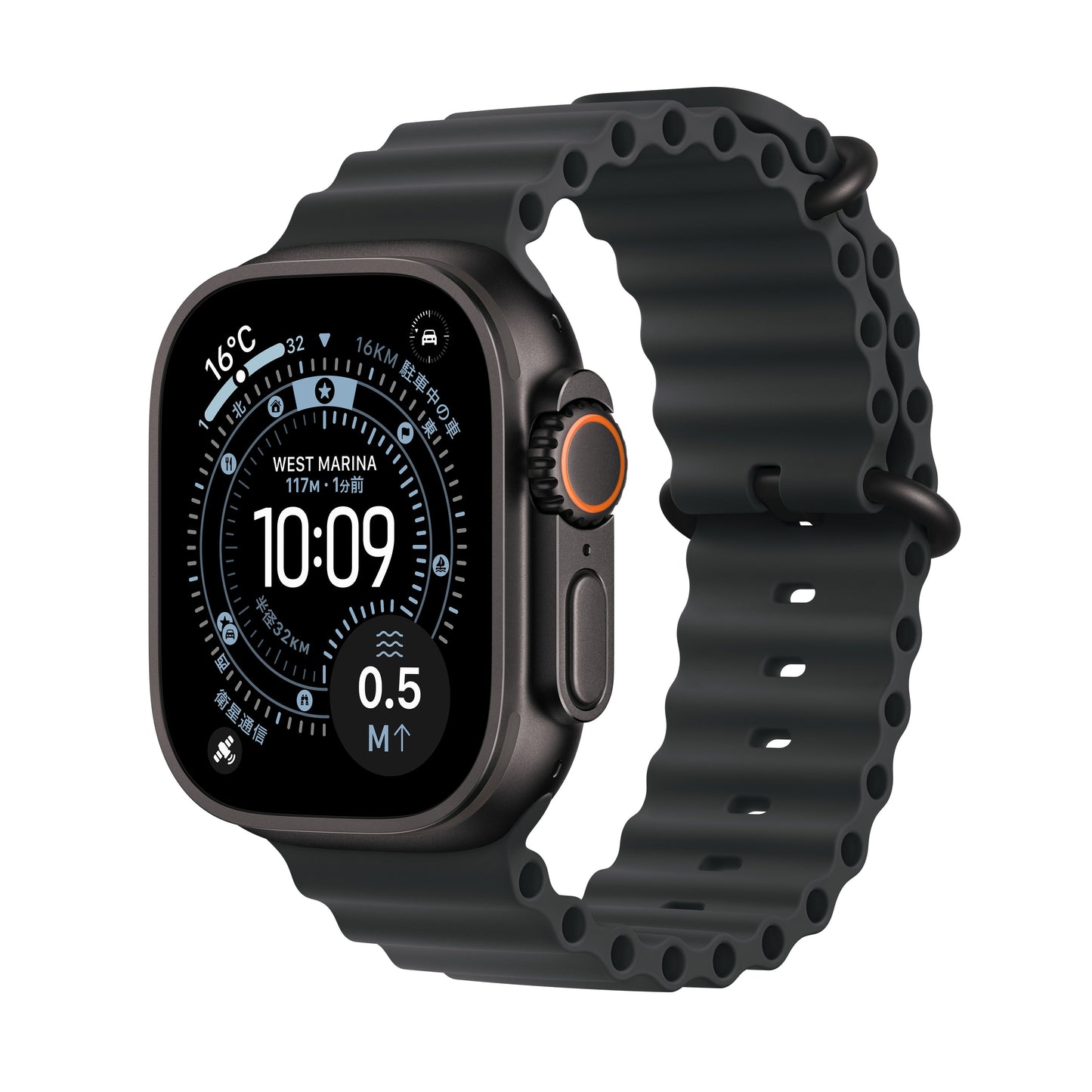 Apple Watch_Ultra_3_49mm_LTE_Black_Titanium_Ocean_Band_Black_PDP_Image_Position_1__ja-JP