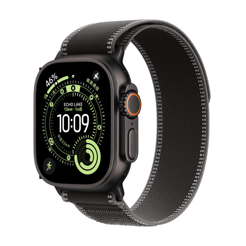 Apple Watch_Ultra_3_49mm_LTE_Black_Titanium_Trail_Loop_Charcoal_PDP_Image_Position_1__ja-JP