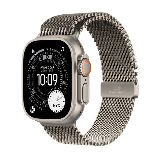 Apple Watch_Ultra_3_49mm_LTE_Natural_Titanium_Milanese_Loop_Natural_PDP_Image_Position_1__ja-JP