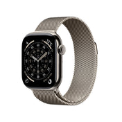 Apple Watch_Series_11_42mm_LTE_Natural_Titanium_Milanese_Loop_Natural_PDP_Image_Position_1__ja-JP