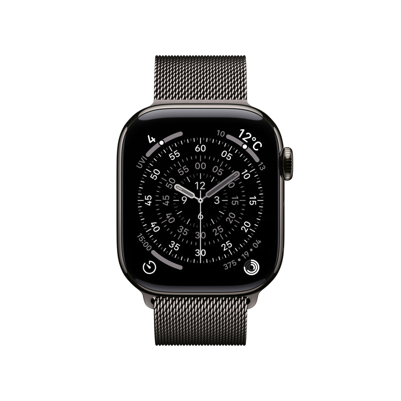Apple Watch_Series_11_42mm_LTE_Slate_Titanium_Milanese_Loop_Slate_PDP_Image_Position_2__ja-JP