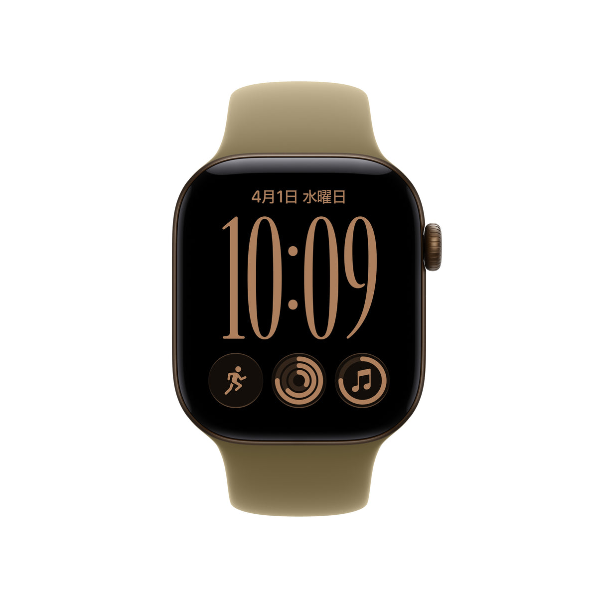 Apple_Watch_Series_12_42mm_GPS_Dark_Bronze_Aluminum_Sport_Band_Olive_PDP_Image_Position_2__ja-JP