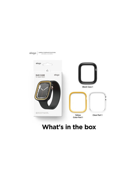 【Apple Watch Series 8 / SE対応】Apple Watch用フレームカバー 詳細画像 ブラック/イエロー 3