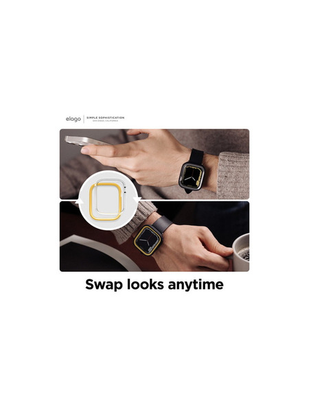 【Apple Watch Series 9 /SE対応】Apple Watch用フレームカバー 詳細画像 ブラック/イエロー 4