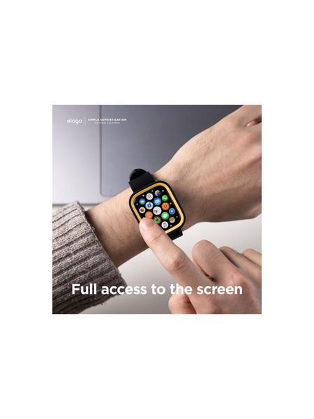 【Apple Watch Series 9 /SE対応】Apple Watch用フレームカバー 詳細画像 ブラック/イエロー 7