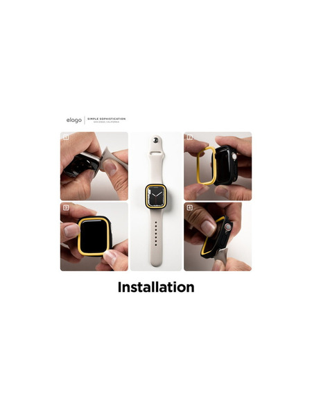 【Apple Watch Series 8 / SE対応】Apple Watch用フレームカバー 詳細画像 ブラック/イエロー 8