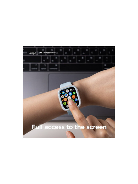 【Apple Watch Series 8 / SE対応】Apple Watch用フレームカバー 詳細画像 クリア/ライトブルー 7