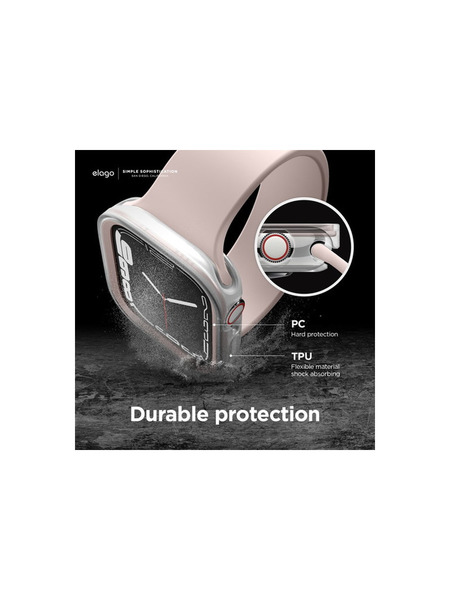 【Apple Watch Series 9 /SE対応】Apple Watch用フレームカバー 詳細画像 クリア/ラブリーピンク 6
