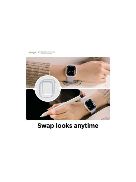 【Apple Watch Series 9 /SE対応】Apple Watch用フレームカバー 詳細画像 クリア/パープル 4