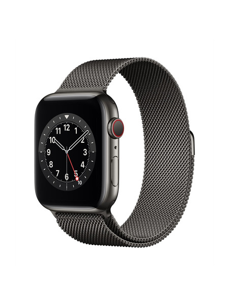 Apple Watch Series 6（GPS + Cellularモデル）- ステンレススチールケースとミラネーゼループ 詳細画像 グラファイト 1