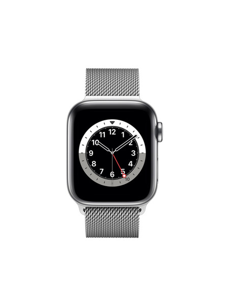 Apple Watch Series 6（GPS + Cellularモデル）- ステンレススチールケースとミラネーゼループ 詳細画像 シルバー 2