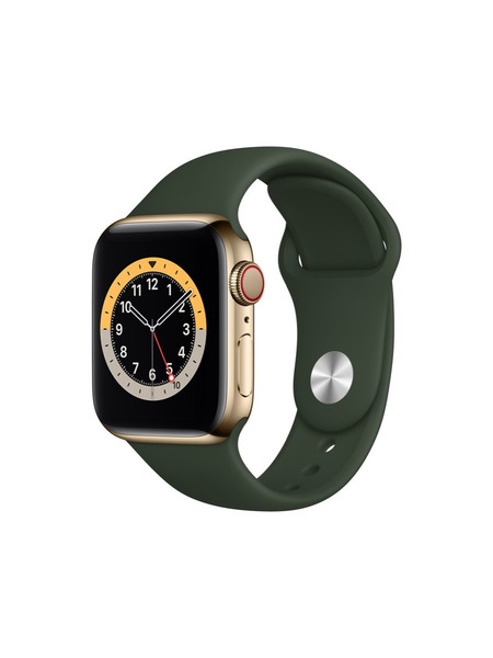Apple Watch Series 6（GPS + Cellularモデル）- ステンレススチールケースとスポーツバンド 詳細画像 ゴールド 1