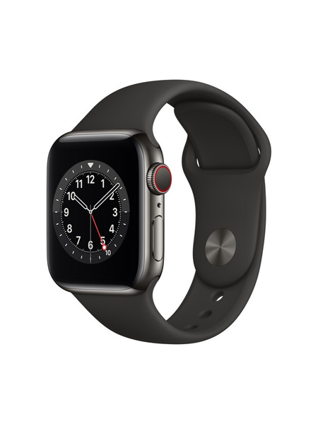 Apple Watch Series 6（GPS + Cellularモデル）- ステンレススチールケースとスポーツバンド 詳細画像 グラファイト 1