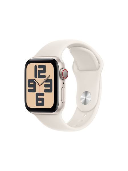 Apple-Watch-SE-Cellular-SportsBand-2024 詳細画像 スターライト 1