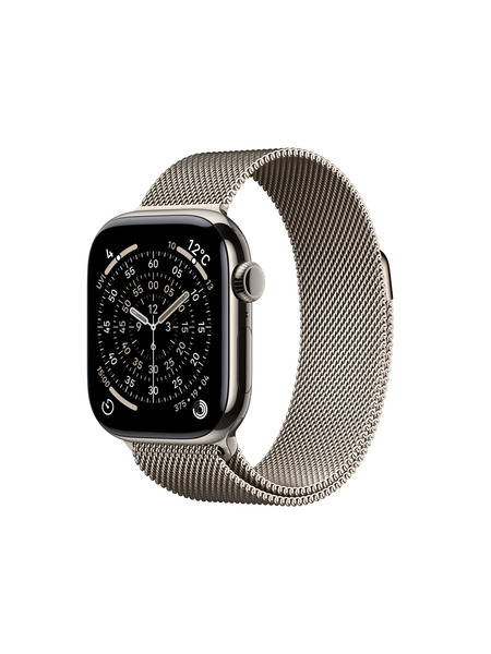 Apple Watch Series 11（GPS + Cellularモデル）- チタニウムケースとミラネーゼループ 詳細画像 ナチュラル 1