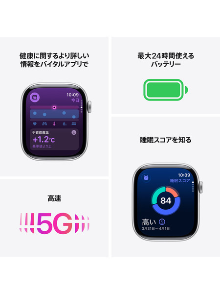 Apple Watch Series 11（GPS + Cellularモデル）- チタニウムケースとスポーツバンド 詳細画像 スレート 3