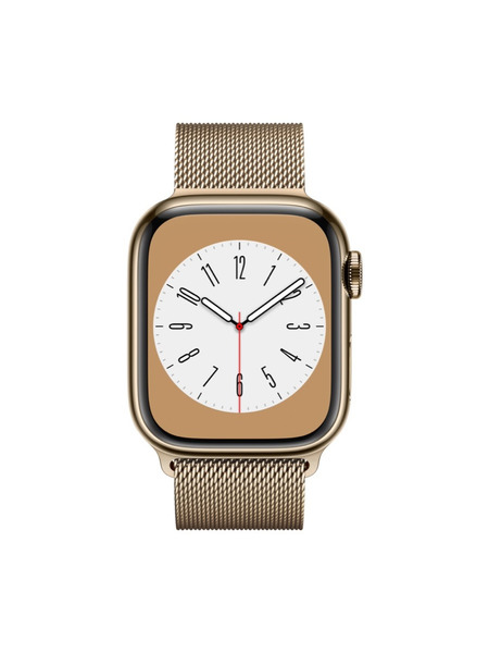 Apple Watch Series 8（GPS + Cellularモデル）ステンレススチールケースとミラネーゼループ 詳細画像 ゴールド 2