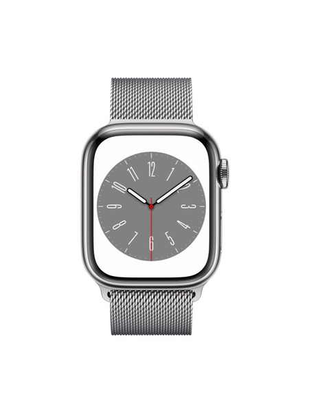 Apple Watch Series 8（GPS + Cellularモデル）ステンレススチールケースとミラネーゼループ 詳細画像 シルバー 2
