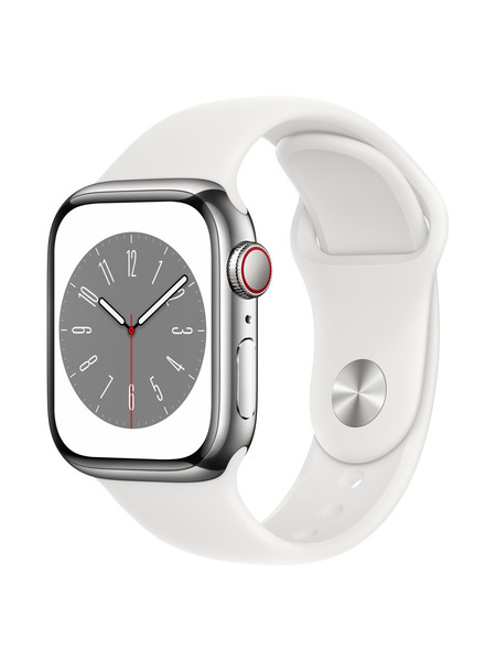Apple Watch Series 8（GPS + Cellularモデル）ステンレススチールケースとスポーツバンド 詳細画像 シルバー 1