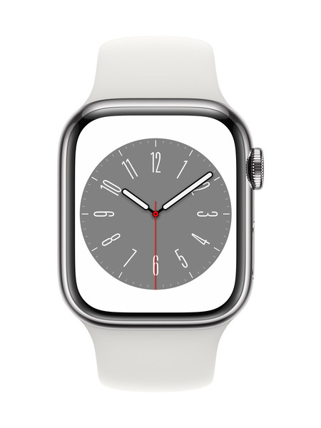 Apple Watch Series 8（GPS + Cellularモデル）ステンレススチールケースとスポーツバンド 詳細画像 シルバー 2