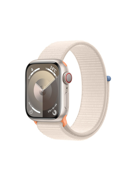 Apple Watch Series9（GPS + Cellularモデル）- アルミニウムケースとスポーツループ - カーボンニュートラル 詳細画像 スターライト 1