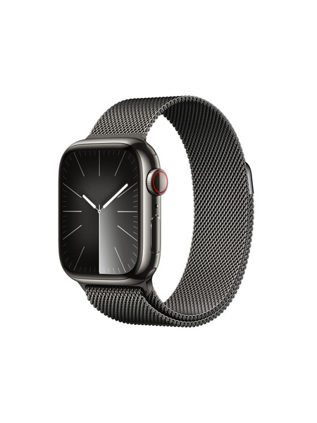 Apple-Watch-Series9-Cellular-Stainless-Milanese 詳細画像 グラファイト 1