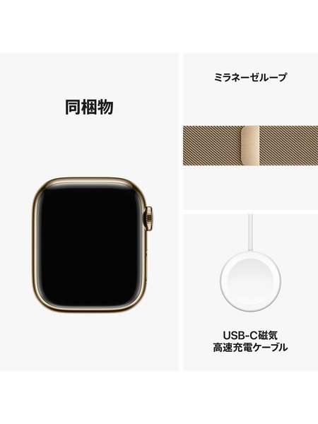 Apple-Watch-Series9-Cellular-Stainless-Milanese 詳細画像 グラファイト 3