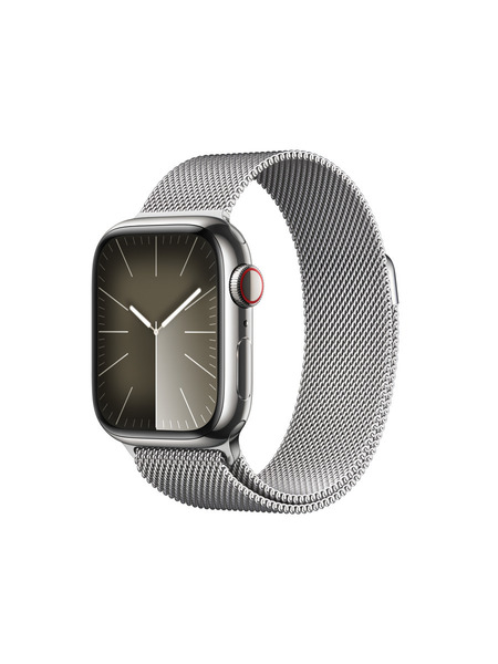 Apple Watch Series 9（GPS + Cellularモデル）ステンレススチールケースとミラネーゼループ 詳細画像 シルバー 1