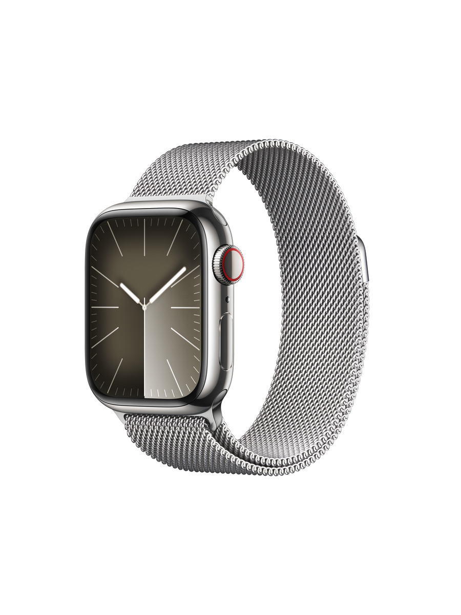 Apple Watch Series 9（GPS + Cellularモデル）ステンレススチールケースとミラネーゼループ