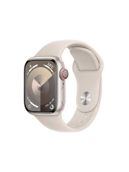Apple Watch Series 9（GPS + Cellularモデル）-アルミニウムケースとスポーツバンド 詳細画像 スターライト 1