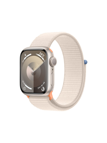 Apple Watch Series9（GPS）- アルミニウムケースとスポーツループ - カーボンニュートラル 詳細画像 スターライト 1