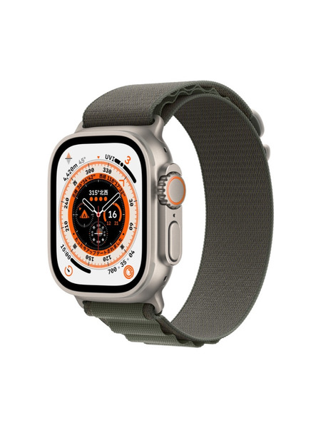 Apple Watch Ultra（GPS + Cellularモデル）- チタニウムケースとアルパインループ 詳細画像 グリーン 1