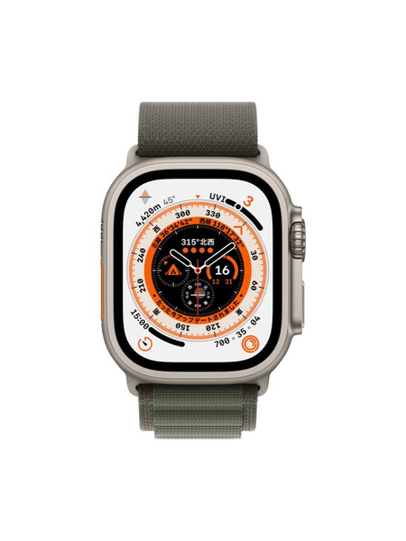 Apple Watch Ultra（GPS + Cellularモデル）- チタニウムケースとアルパインループ 詳細画像 グリーン 2