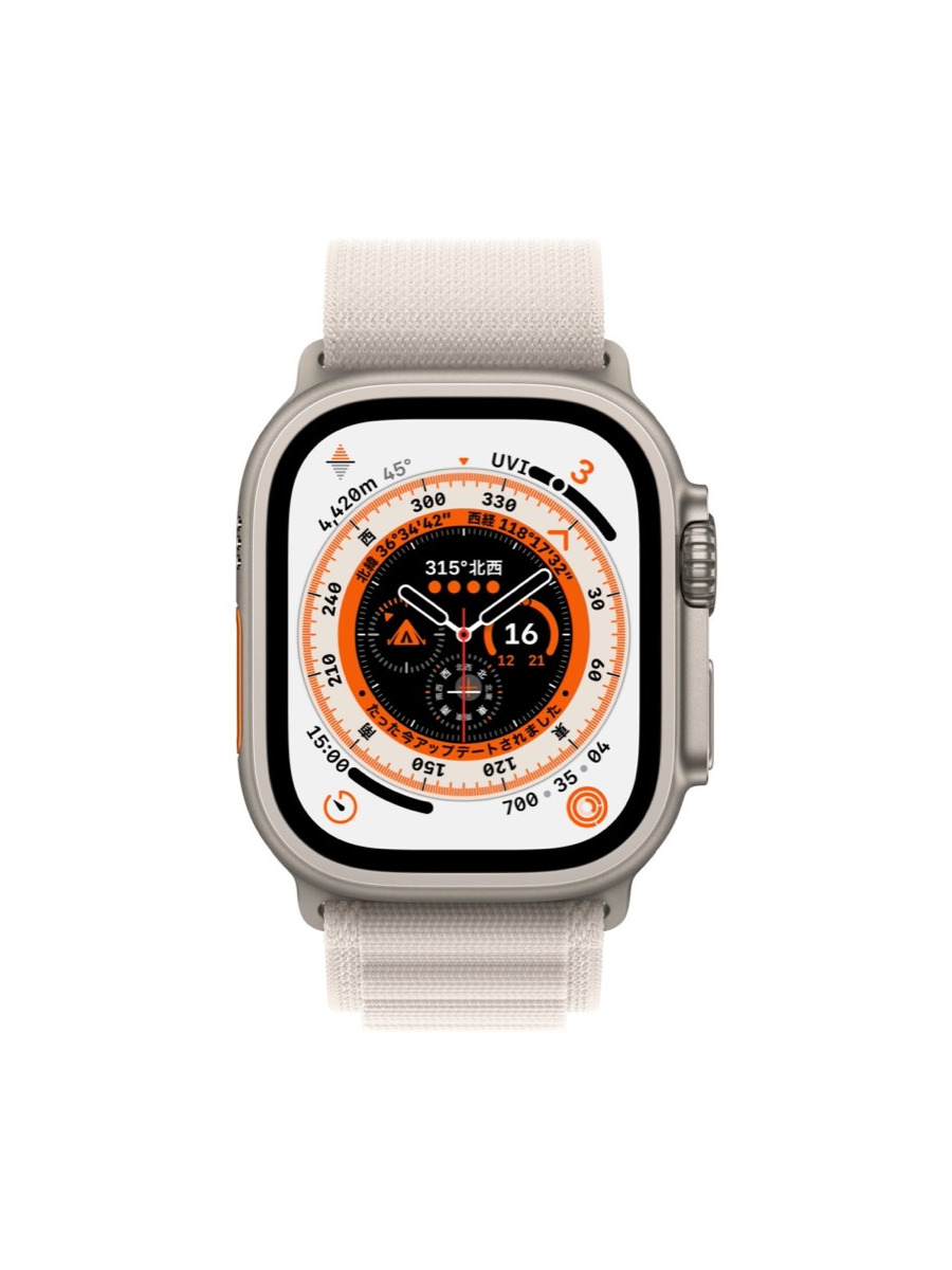 Apple watch ultra用グリーンアルパインループ 49mm M - ラバーベルト