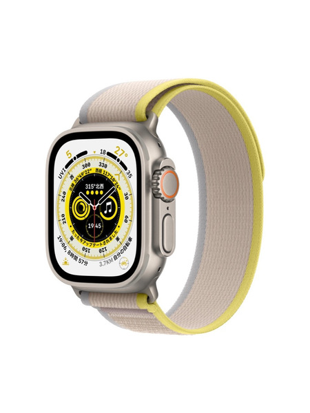 Apple Watch Ultra（GPS + Cellularモデル）- チタニウムケースとトレイルループ 詳細画像 イエロー/ベージュ 1