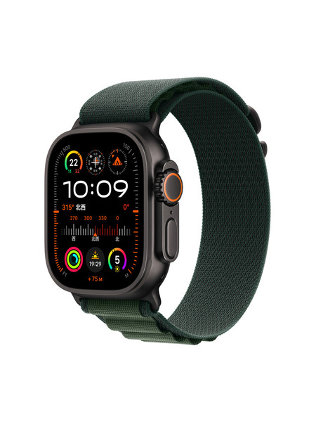 Apple Watch Ultra 2（GPS + Cellularモデル）- チタニウムケースとアルパインループ - カーボンニュートラル 詳細画像 ブラック 1