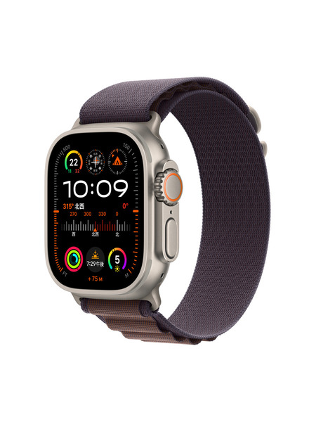 Apple Watch Ultra2（GPS + Cellularモデル）- チタニウムケースとアルパインループ - カーボンニュートラル 詳細画像 インディゴ 1
